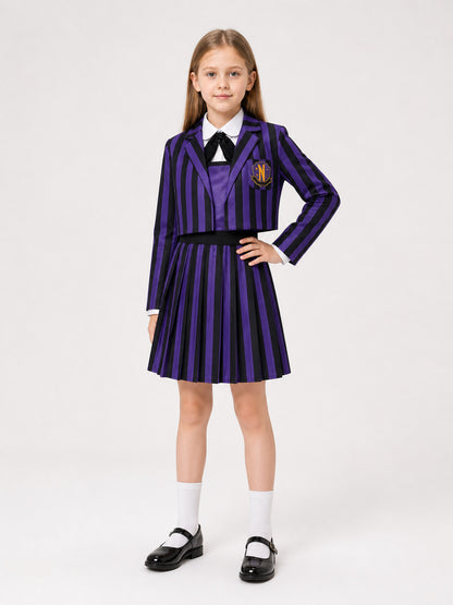 Purple and Black Striped Carnival Costume for Cosplay main product view