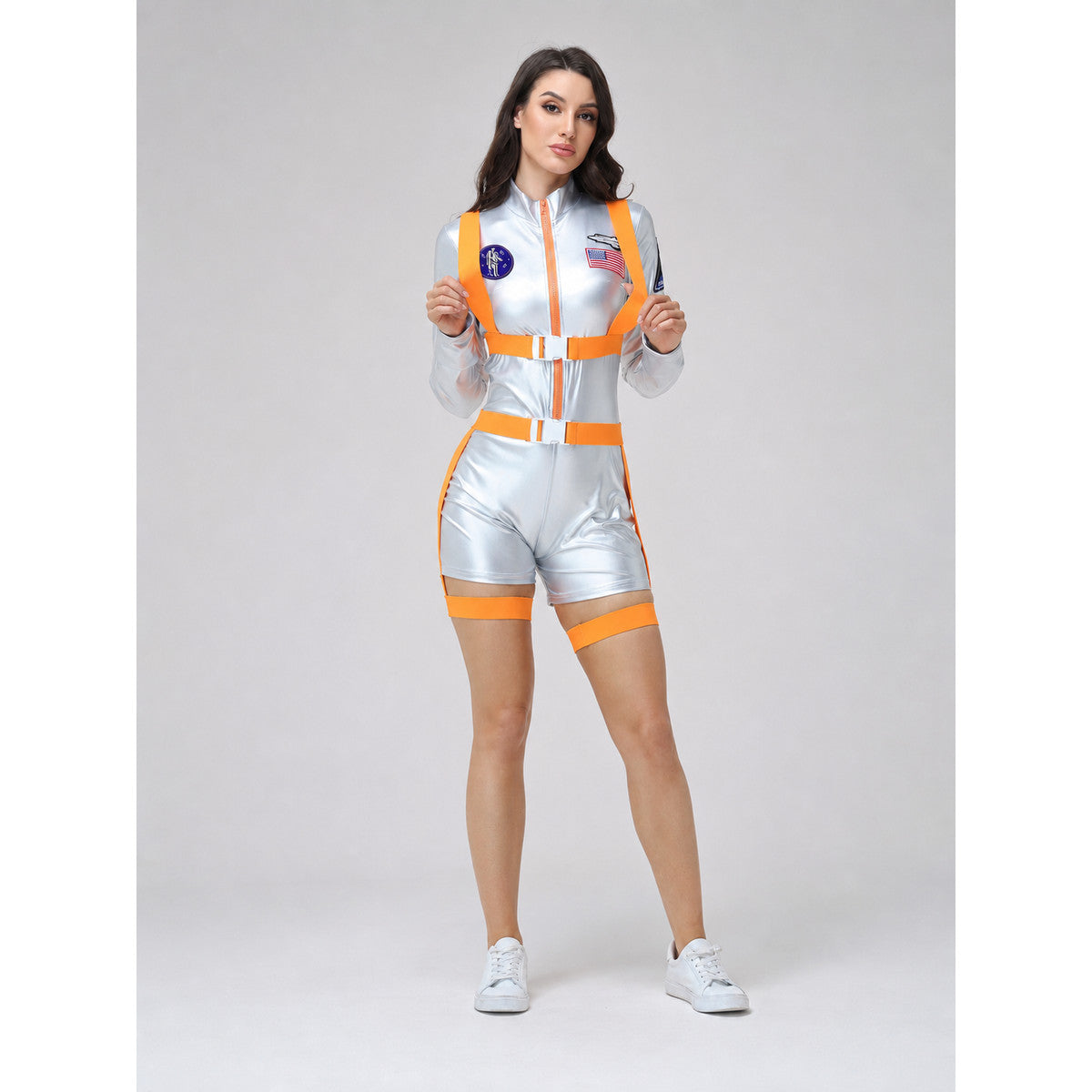 Silver astronaut costume for cosplay