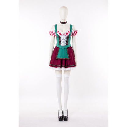 Bavarian-Style Carnival Dress with Lacing