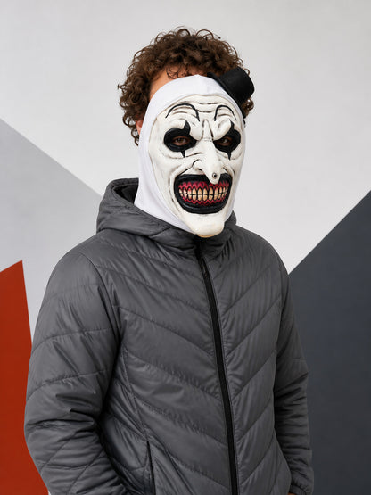 Black, White, and Red Halloween Carnival Mask