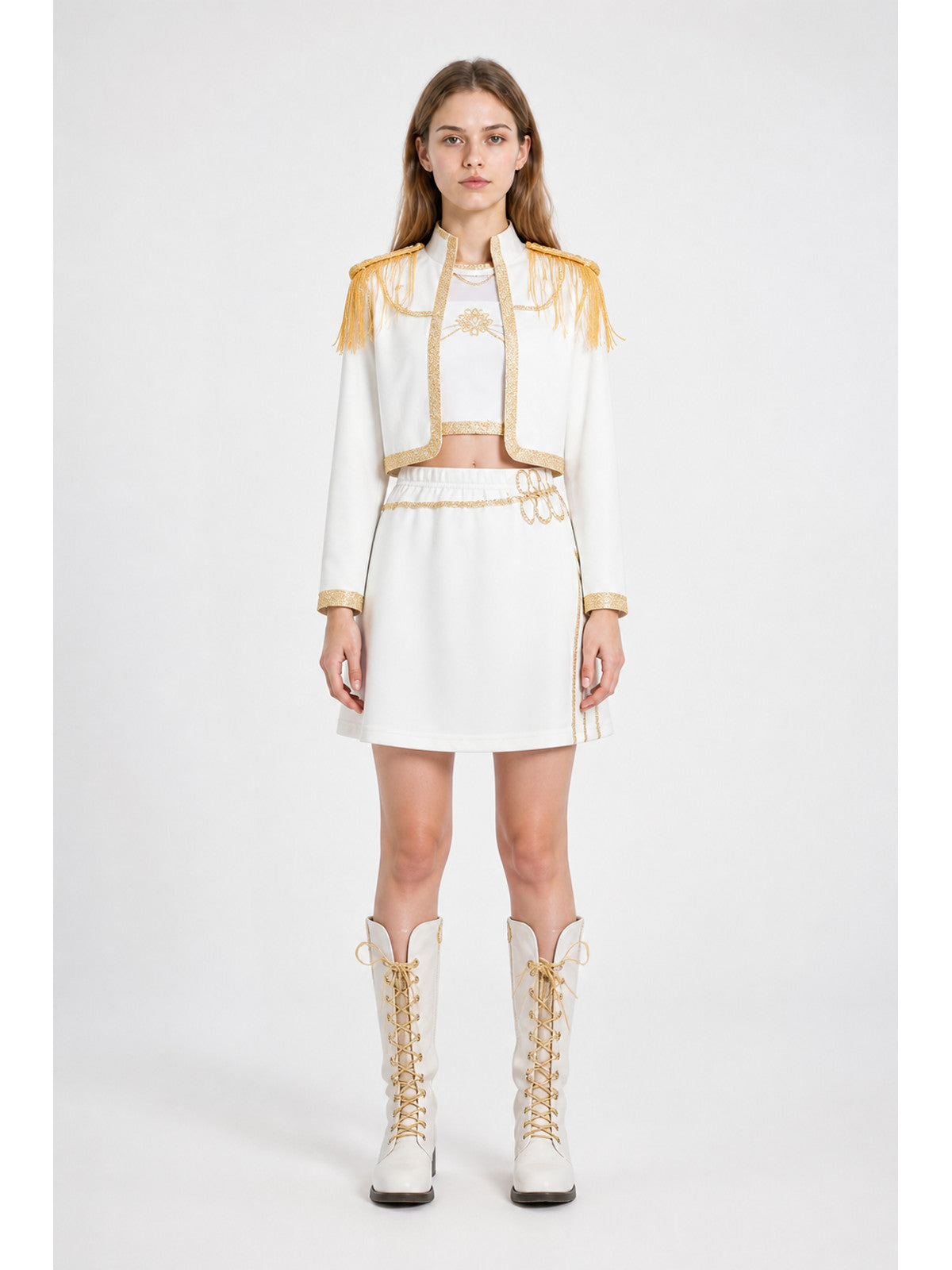 Children’s White and Gold Three-Piece Stage Costume main product view