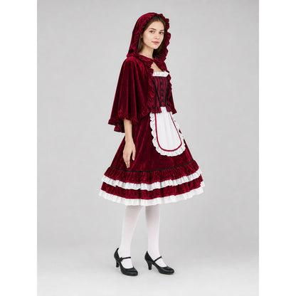 Little Red Riding Hood Costume with Cape side view
