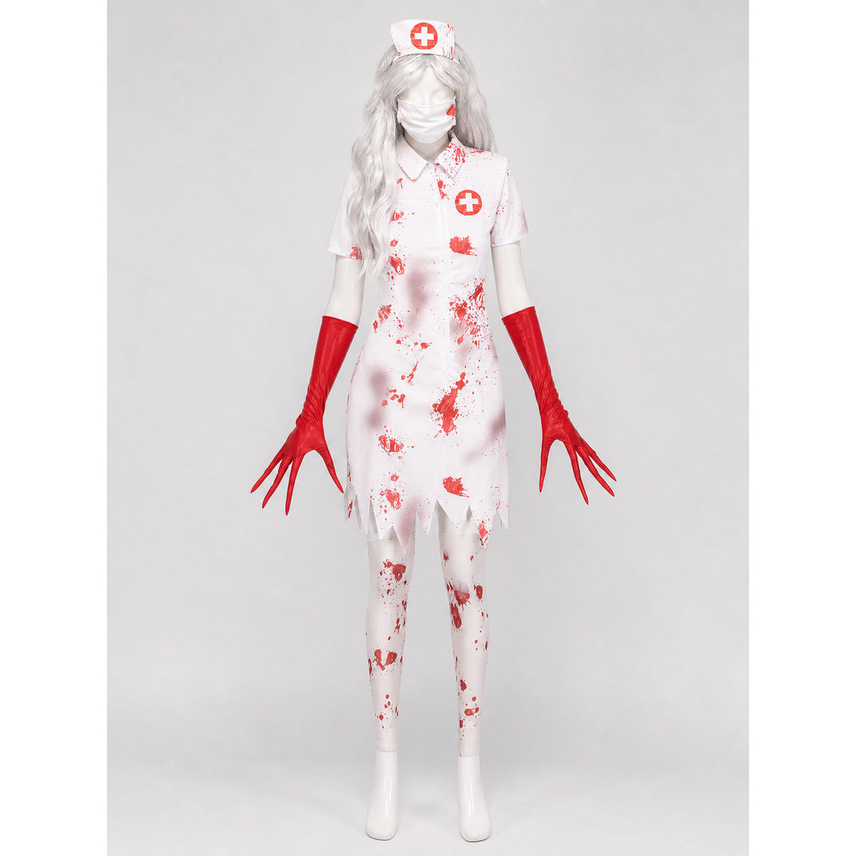 Zombie Nurse Costume with Bloody Marks