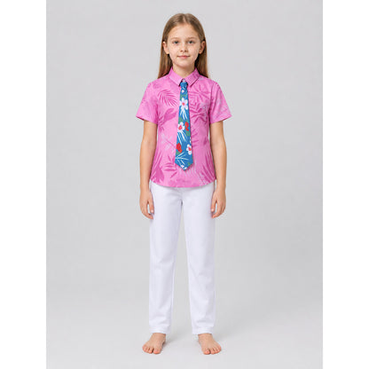 Children's Stage Costume: Shirt, Pants, and Tie on-model view