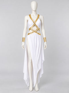 Carnival Costume with Long Dress and Bracelets