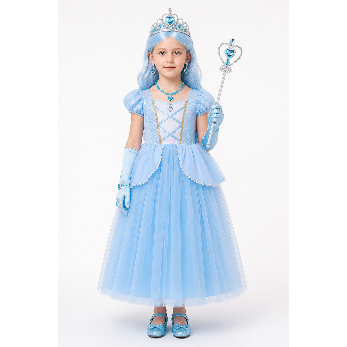 Princess Costume with Crown and Accessories