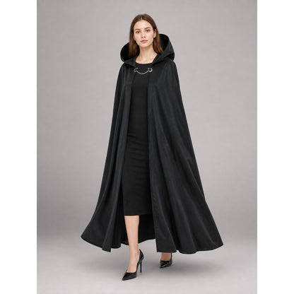 Black Hooded Costume Cloak for Cosplay