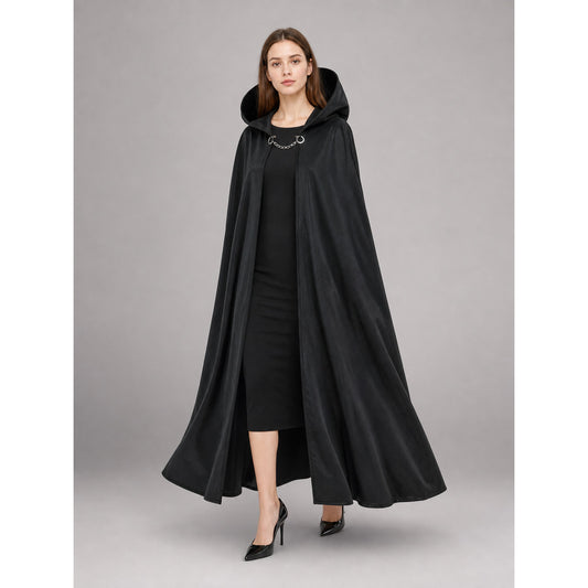 Black Hooded Costume Cloak for Cosplay