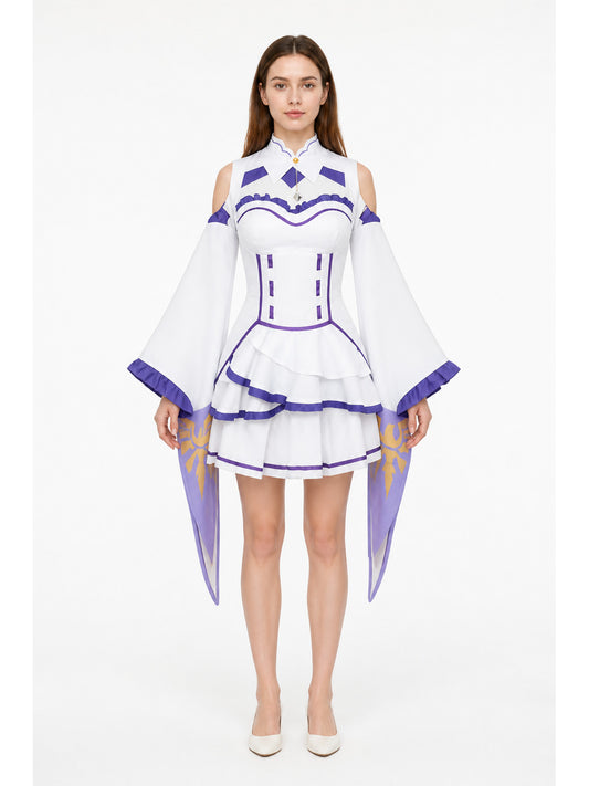 Emilia Cosplay Dress with Tiered Skirt and Sleeves main product view