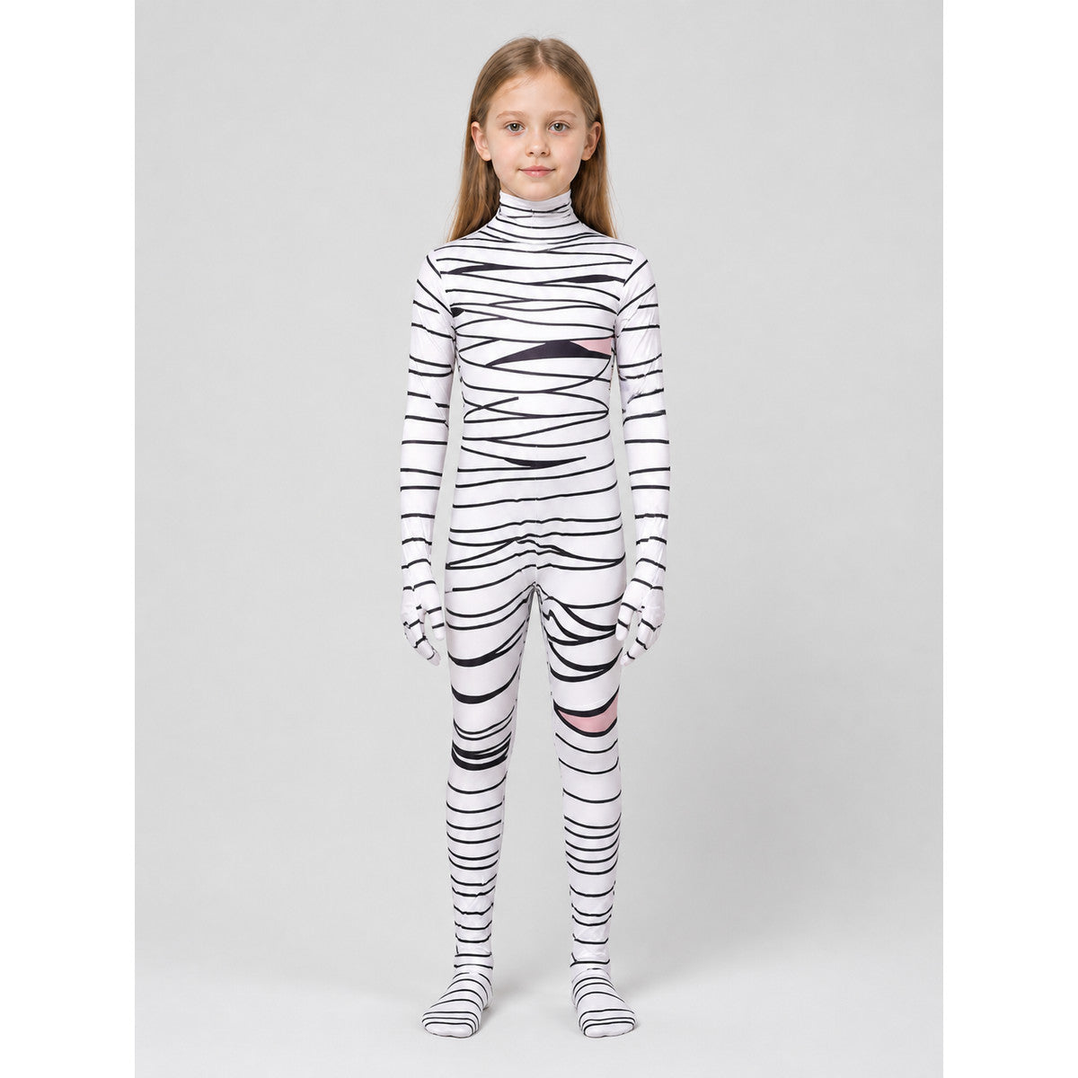Hooded Mummy Jumpsuit with Long Sleeves on-model view