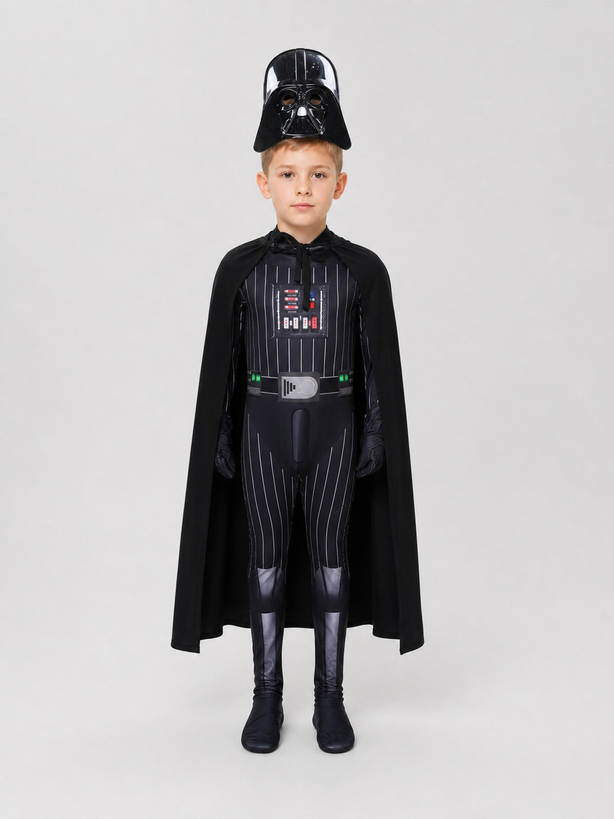 Darth Vader Costume with Cape and Mask on-model view