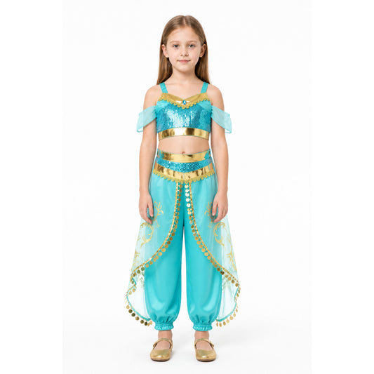 Jasmine Children's Carnival Costume with Sequins main product view