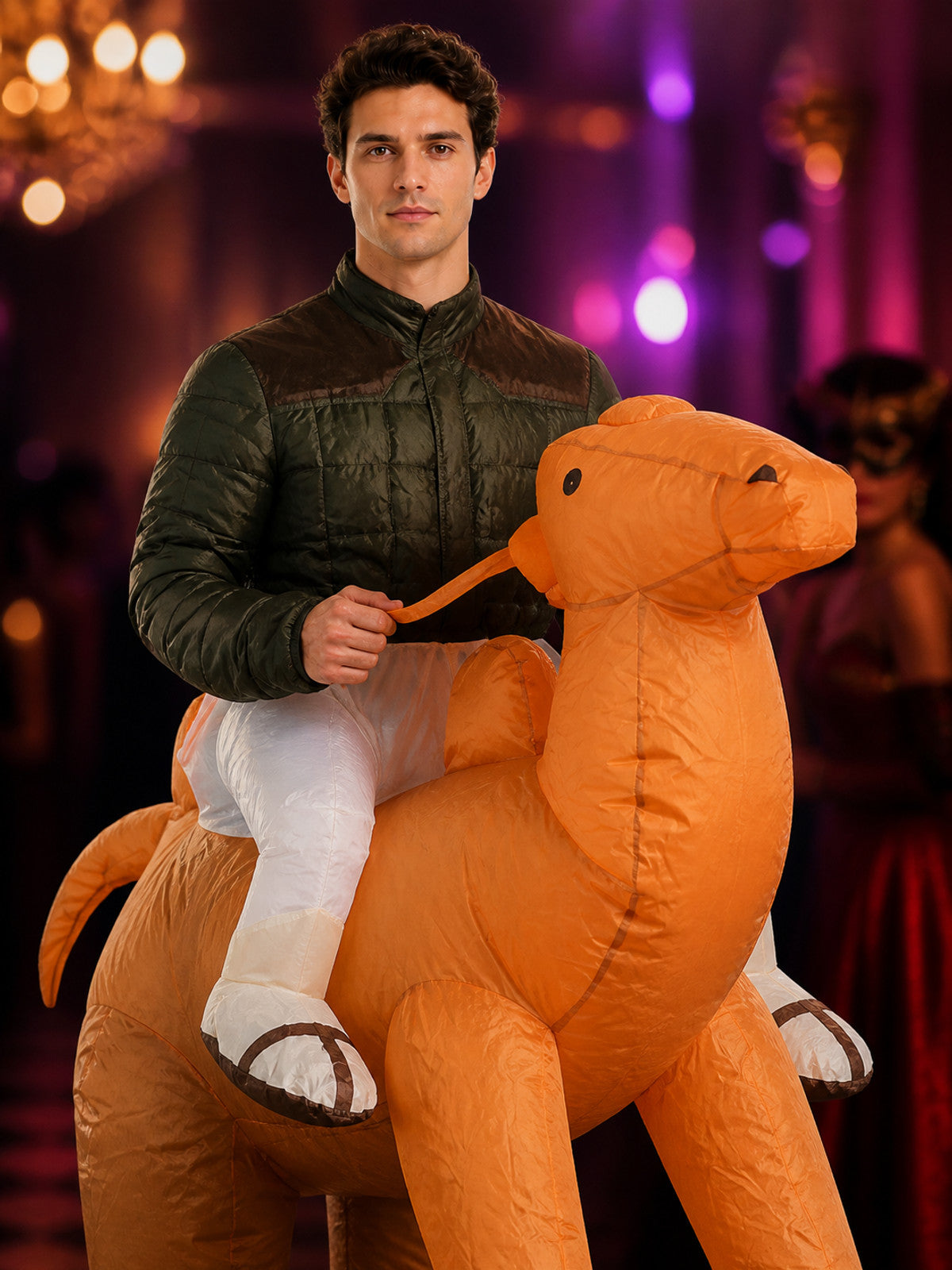 Ride-On Inflatable Camel Costume Jumpsuit for Halloween Party