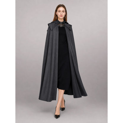 Black Gothic Hooded Carnival Cloak