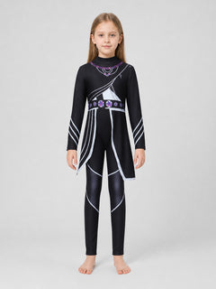 Punk Rumi Cosplay Jumpsuit, Black, with Decorative Details