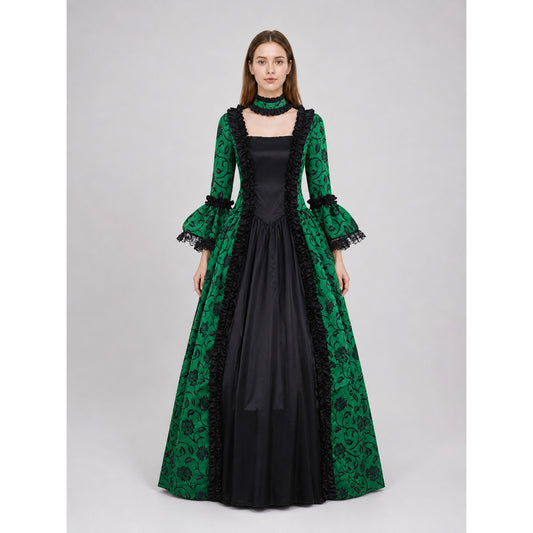 Victorian Gothic Dress with a Full Skirt