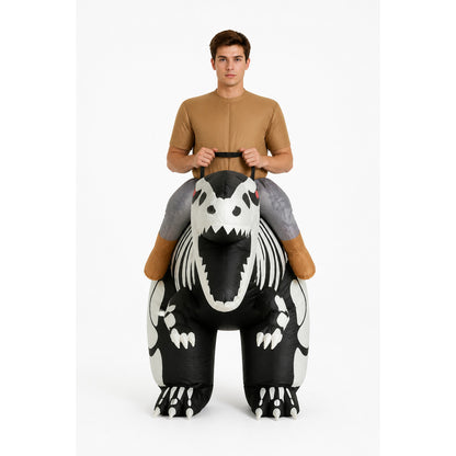 Black-and-White Skeleton Dinosaur Costume main product view