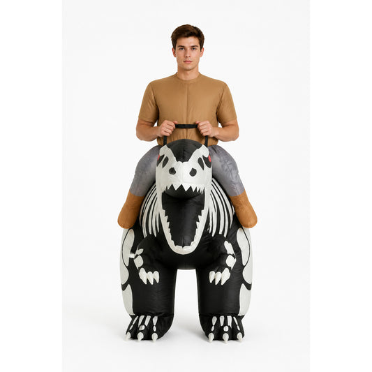 Black-and-White Skeleton Dinosaur Costume main product view