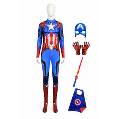 Captain America Jumpsuit with Cape and Mask