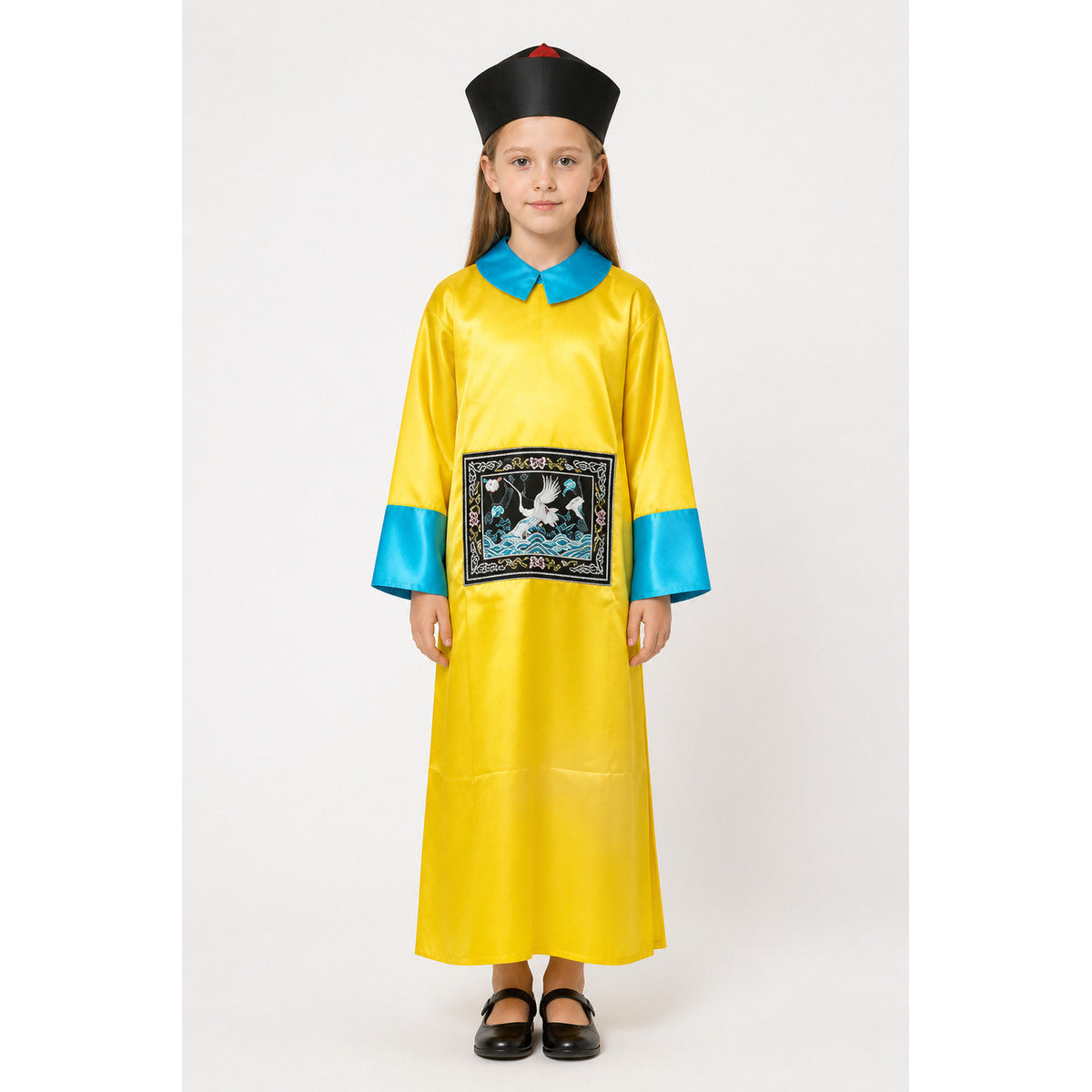 Zombie Costume with Yellow Robe and Skeleton Mask main product view