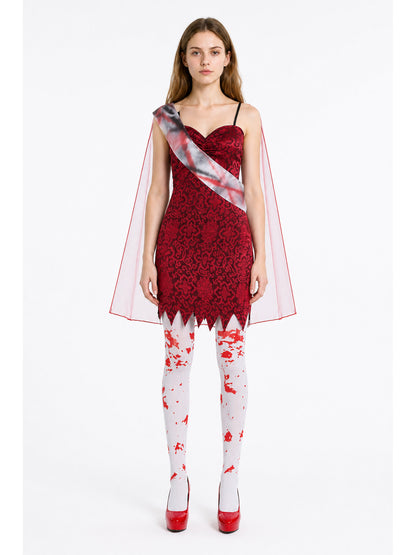 Vampire Costume with Cape and Jagged Hem main product view