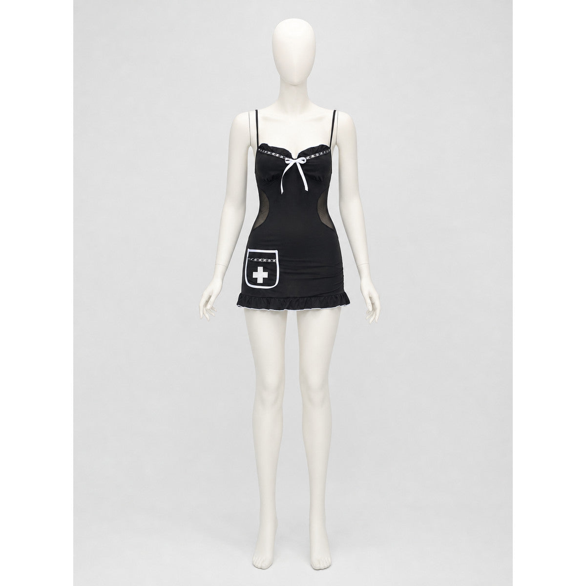 Medical Uniform: Black Dress with White Trim