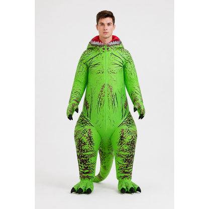 Green Dinosaur Costume with Long Tail main product view