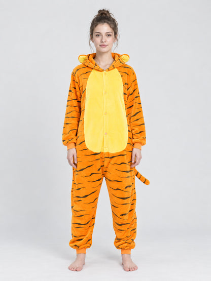 Tiger Kigurumi Pajama with Hood and Tail
