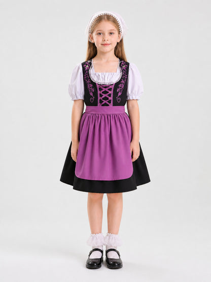 Children’s Traditional Dress with Apron and Full Skirt