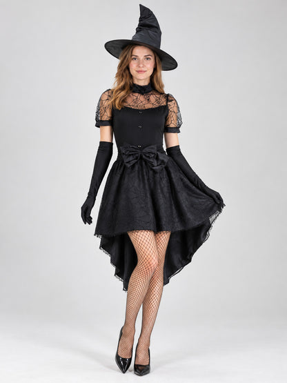 Black Carnival Costume: Dress, Hat, Gloves
