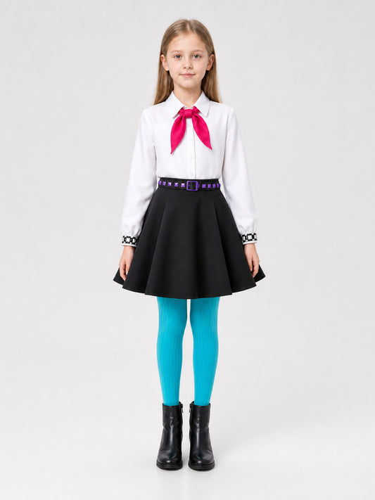 Billy Cosplay Costume, School Style, 4 Pieces on-model view