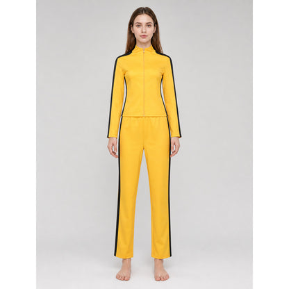 Kill Bill cosplay costume, yellow set on-model view