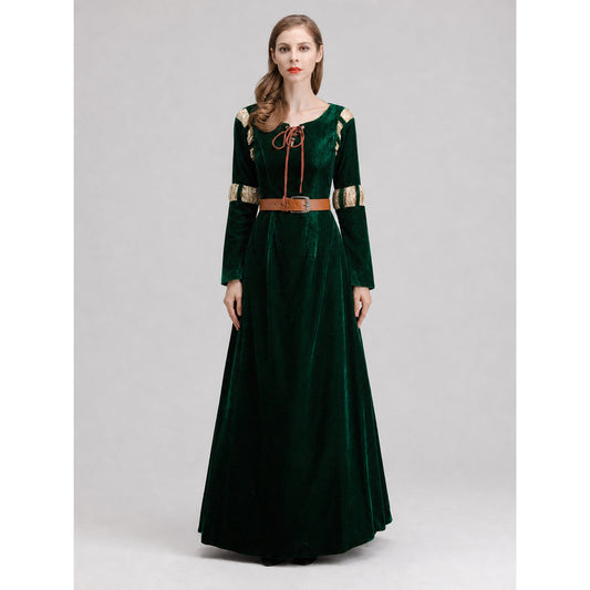 Vintage palace dress with gold decoration