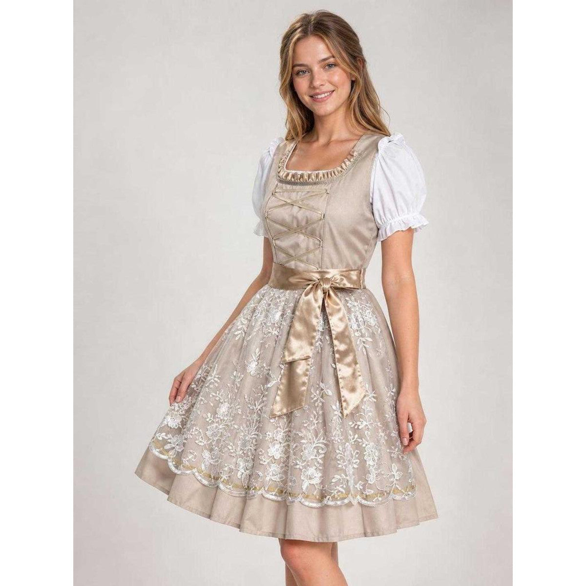 Dirndl Dress with Apron for Halloween and Oktoberfest