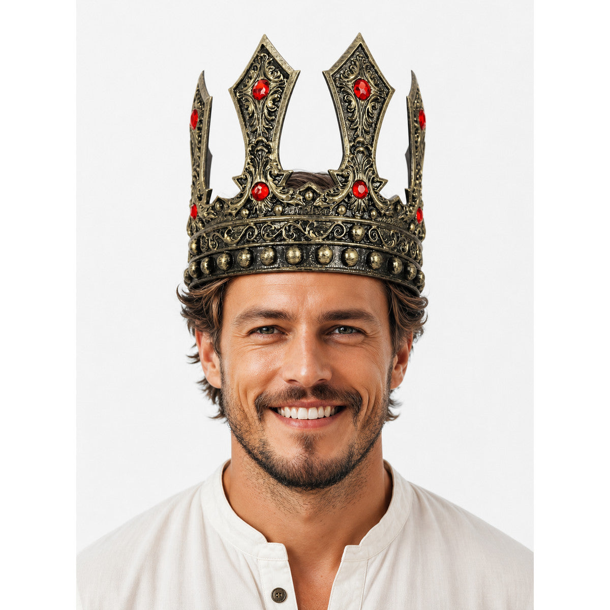 Carnival Crown with Red Rhinestones for Cosplay