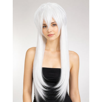 Long White Costume Wig for Halloween and Cosplay main product view