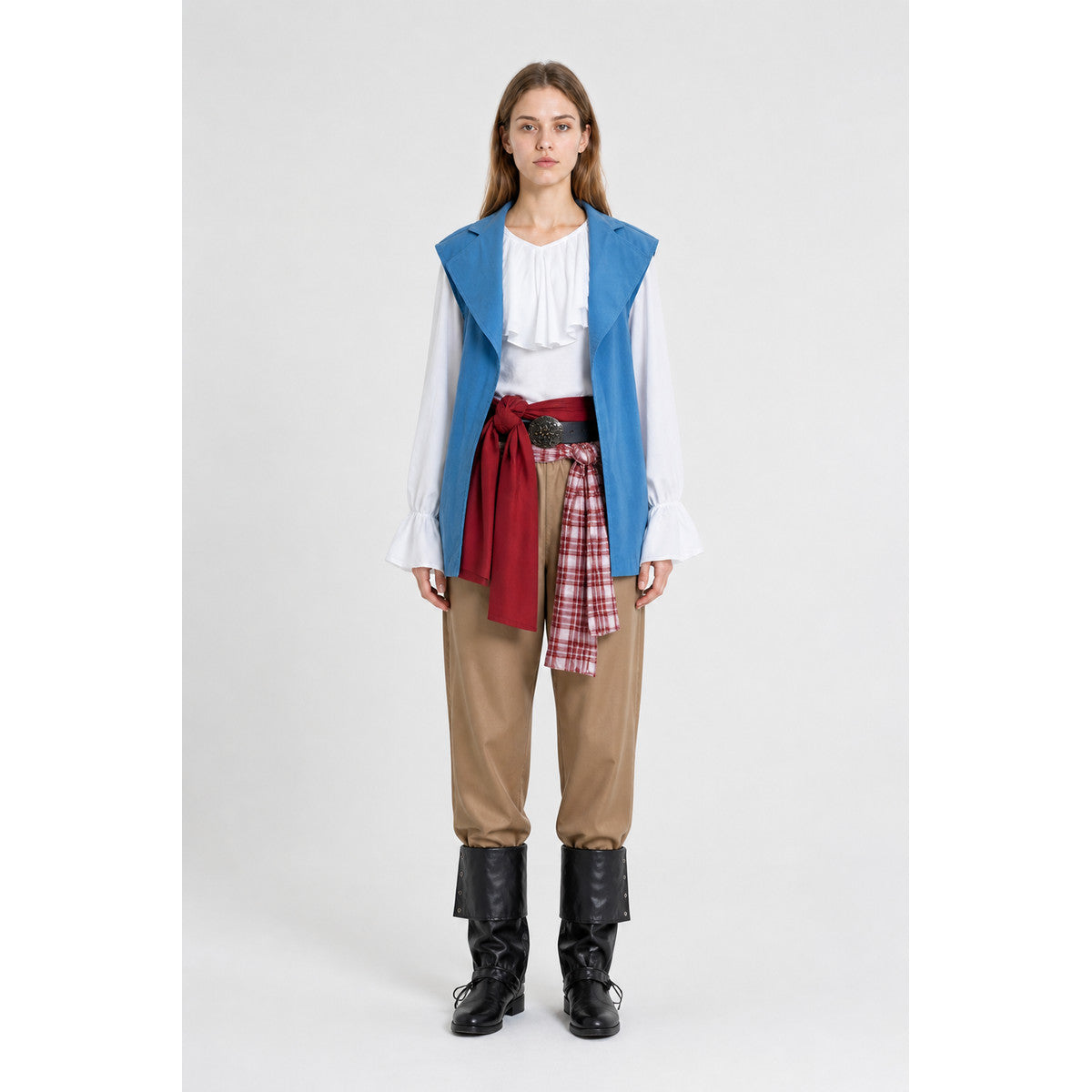 Pirate Cosplay Costume with Vest and Belts main product view