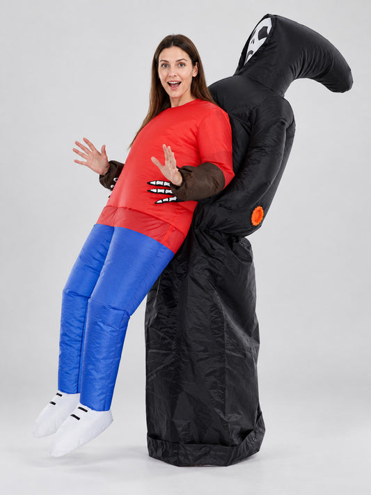 Inflatable Ghost Costume That Carries a Person, Black