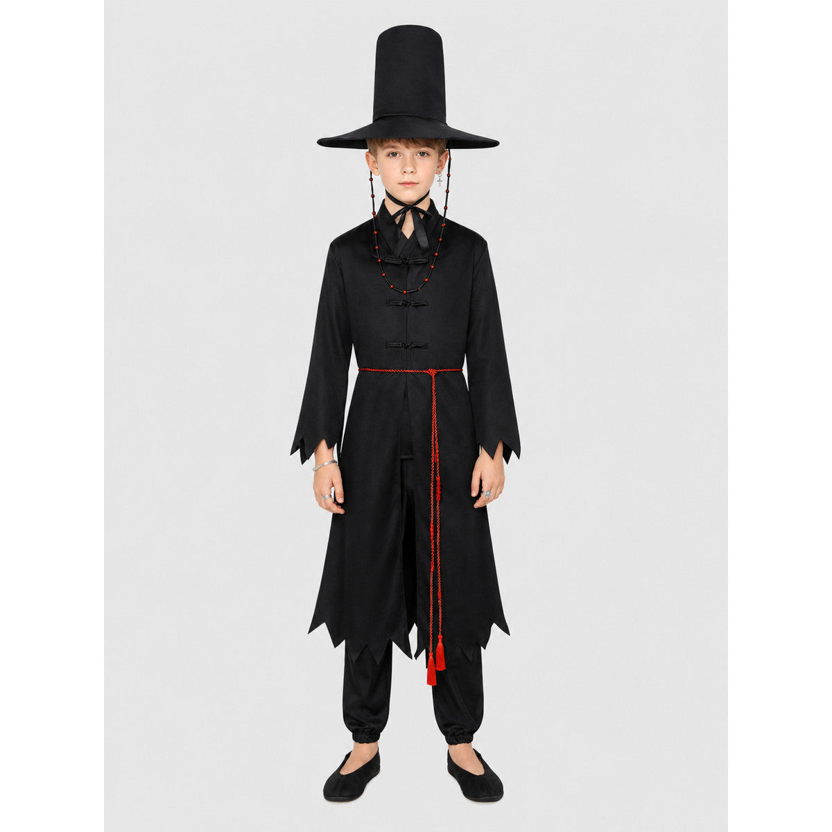 Cosplay Costume with Hat and Jewelry on-model view