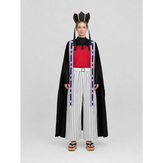 Anime Cosplay Douma Costume with Cloak and Pants on-model view