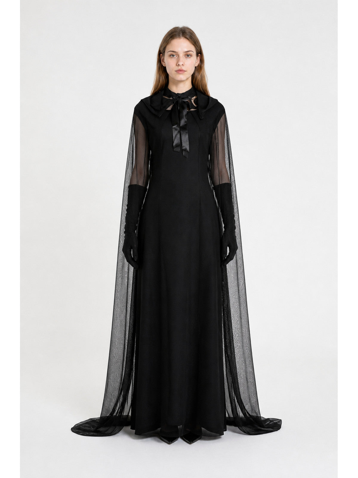 Hooded Costume: Dress, Cape, and Gloves main product view