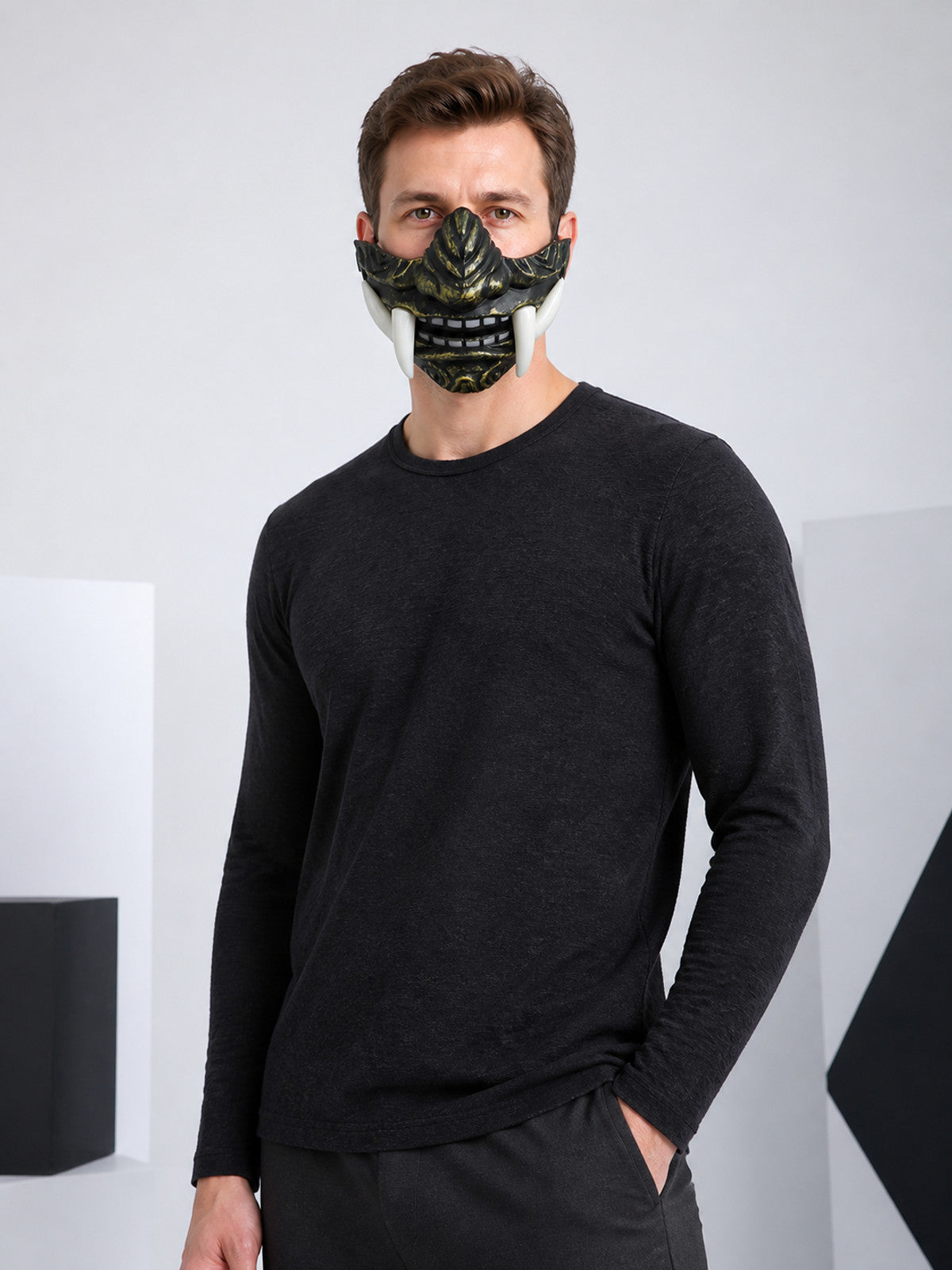 Samurai Demon Carnival Mask for Halloween