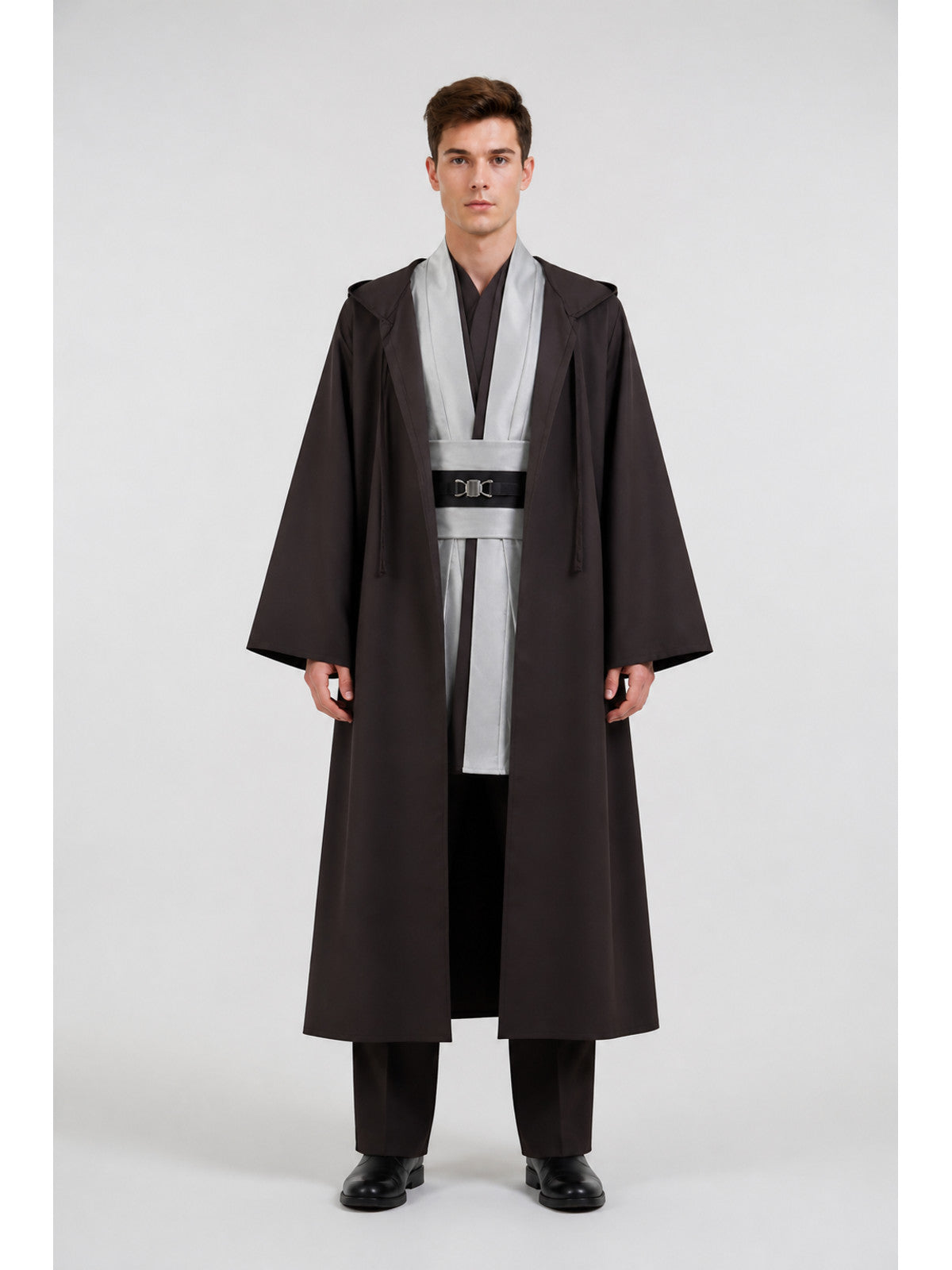 Obi-Wan Kenobi Costume, Dark Brown Cloak for Halloween