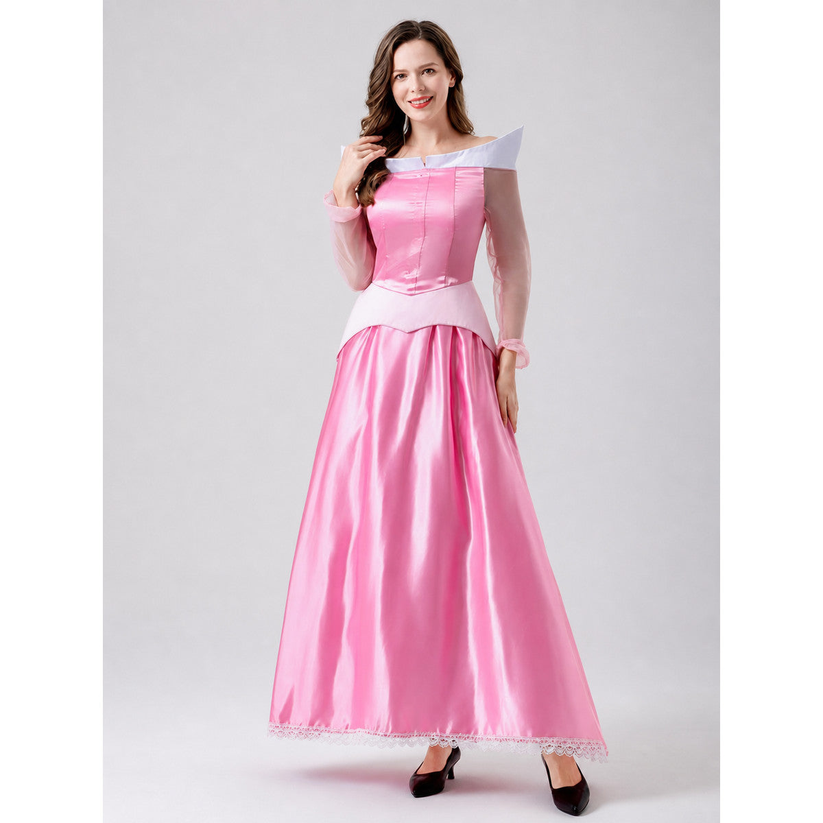 Snow White Princess Costume Dress, Cosplay on-model view