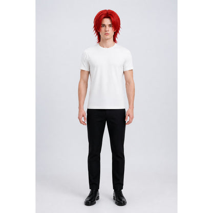 Short Red Wig with Layered Ends