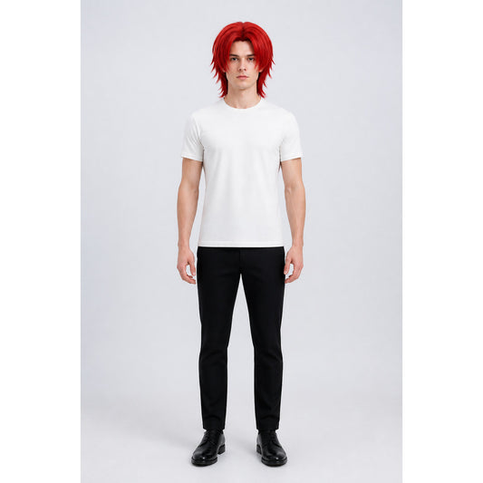 Short Red Wig with Layered Ends main product view