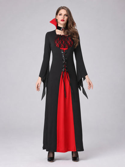 Carnival Cosplay Dress with Red and Black Details