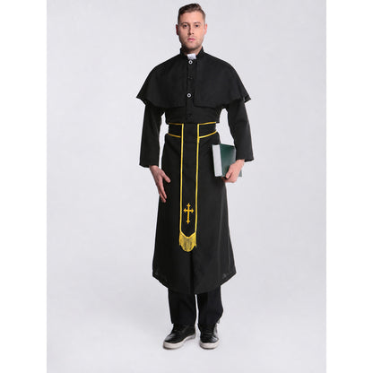Carnival religious robe with a cross for a masquerade