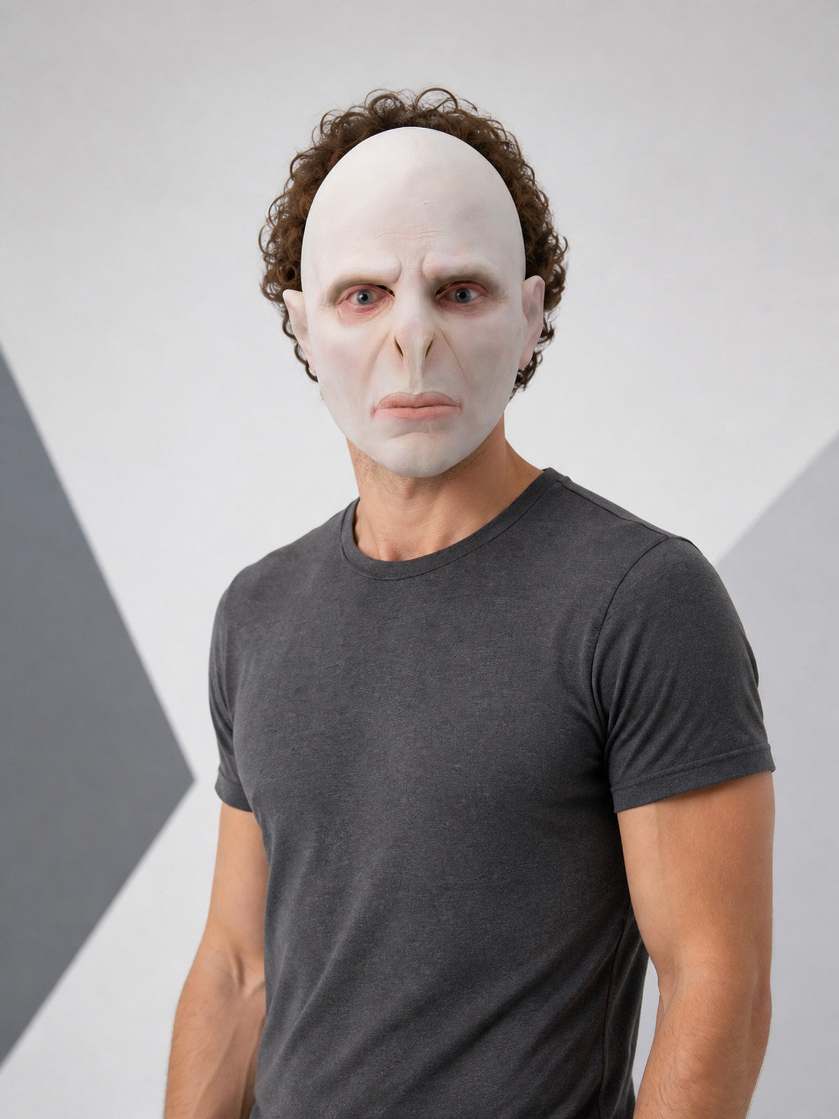 Light Cosplay Mask with Pink Eyes for Halloween