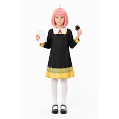 Anya Forger Costume with Black Dress and Wig